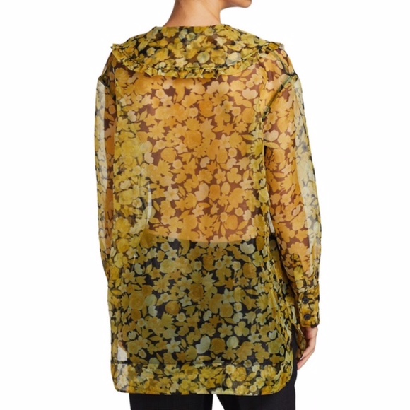 NEW Ganni Organza Shirt Top Flan 34 - Picture 4 of 17